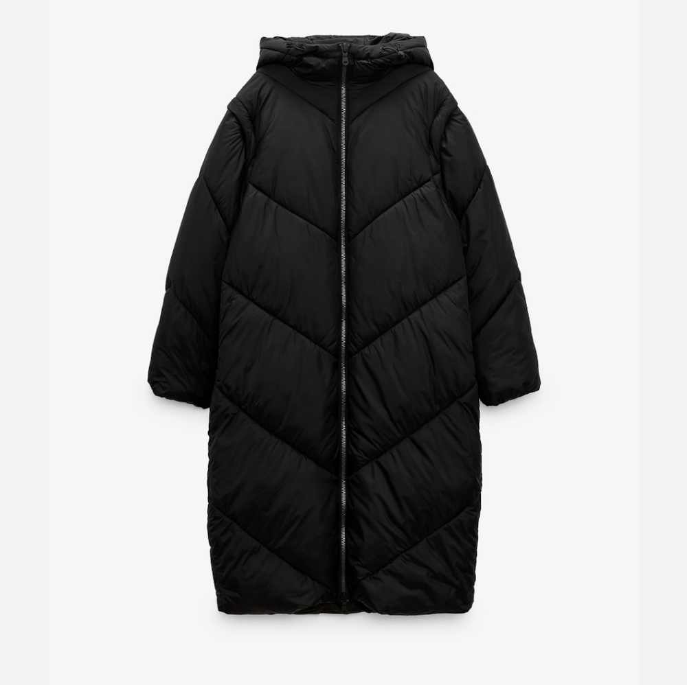 ZARA WOMEN PUFFER SIZE XS BLACK